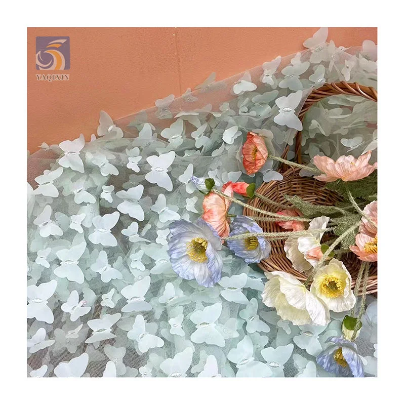 3D Butterfly Tulle fabric TDS004
