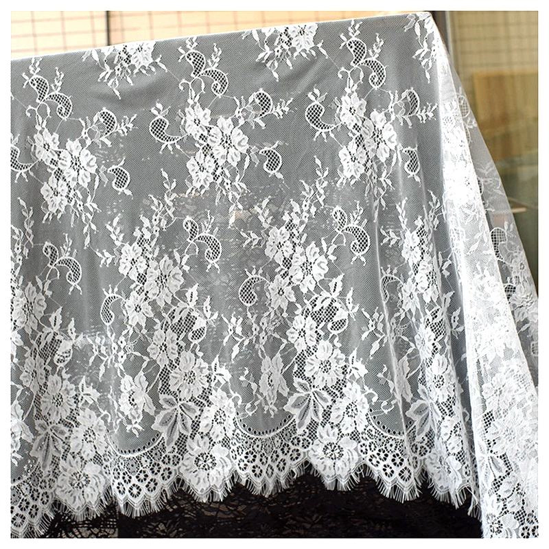 YX6042-2 chantilly eyelash lace fabric