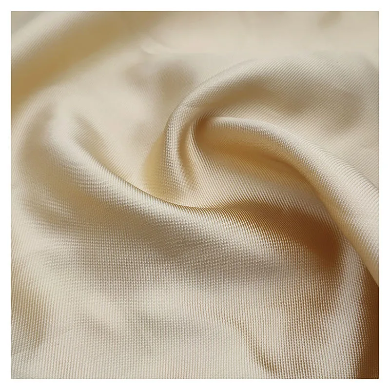 Champagne Mikado satin closeup