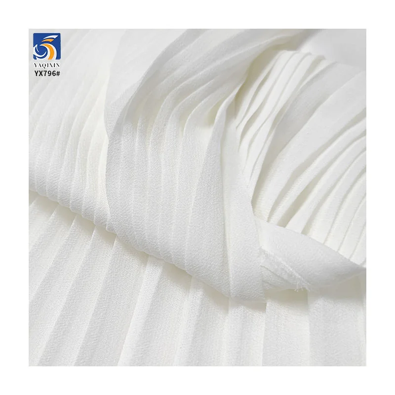 Pleated Chiffon fabric YX796