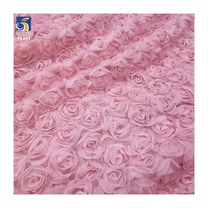 3D Rose Tulle fabric YX807